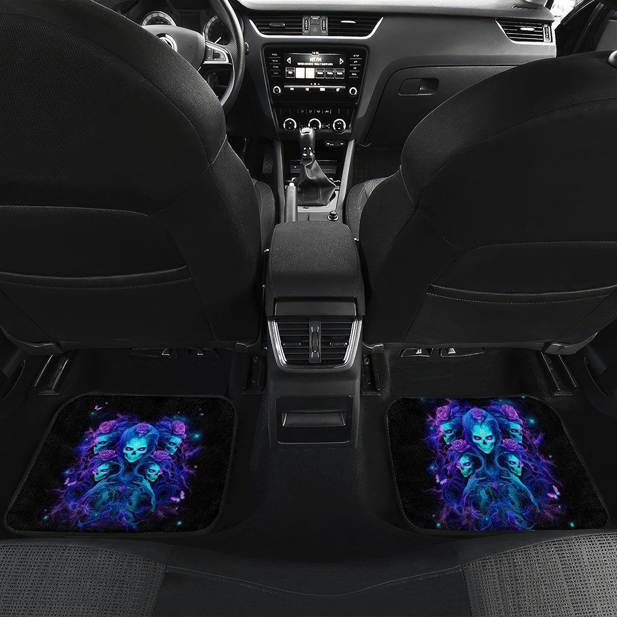 Rose Skull Car Mats Four Out Of The Five Voices In My Head Think You An Idiot - Wonder Print Shop