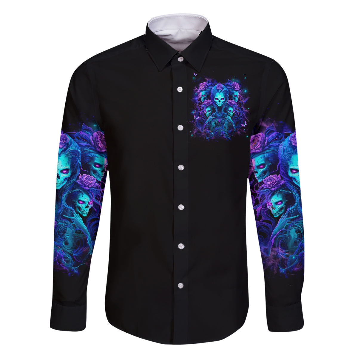 Rose Skull Family Matching Off Shoulder Maxi Dress and Hawaiian Shirt Four Out Of The Five Voices In My Head Think You An Idiot - Wonder Print Shop