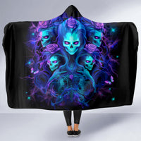 Rose Skull Hooded Blanket Four Out Of The Five Voices In My Head Think You An Idiot