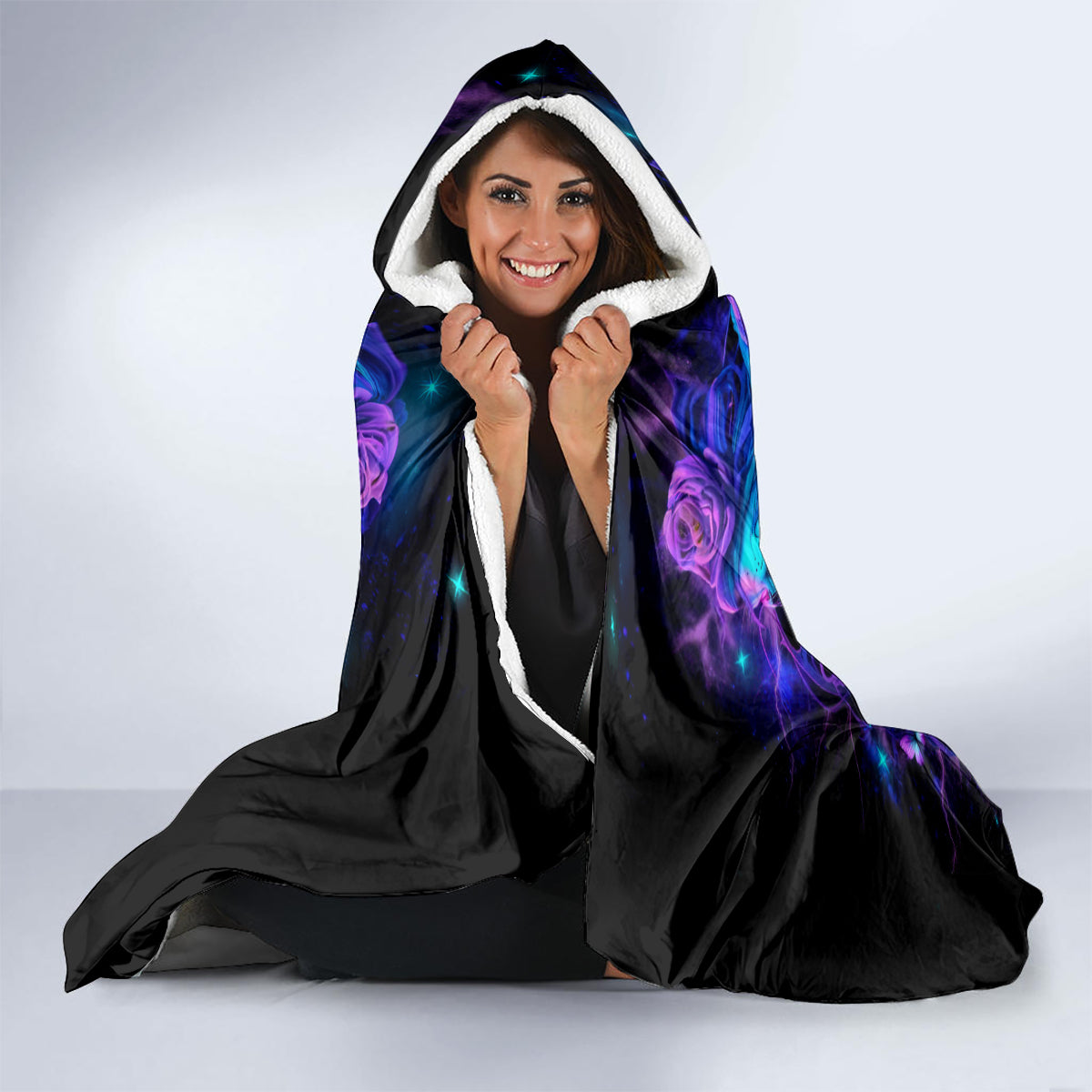 Rose Skull Hooded Blanket Four Out Of The Five Voices In My Head Think You An Idiot
