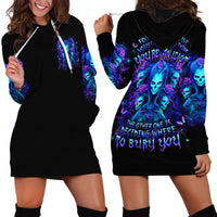 Rose Skull Hoodie Dress Four Out Of The Five Voices In My Head Think You An Idiot - Wonder Print Shop