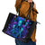 Rose Skull Leather Tote Bag Four Out Of The Five Voices In My Head Think You An Idiot - Wonder Print Shop