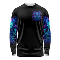 Rose Skull Long Sleeve Shirt Four Out Of The Five Voices In My Head Think You An Idiot - Wonder Print Shop