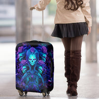 Rose Skull Luggage Cover Four Out Of The Five Voices In My Head Think You An Idiot - Wonder Print Shop