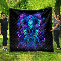 Rose Skull Quilt Four Out Of The Five Voices In My Head Think You An Idiot - Wonder Print Shop