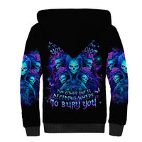 Rose Skull Sherpa Hoodie Four Out Of The Five Voices In My Head Think You An Idiot - Wonder Print Shop