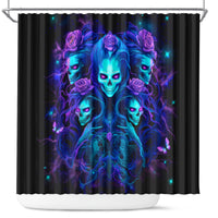 Rose Skull Shower Curtain Four Out Of The Five Voices In My Head Think You An Idiot