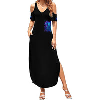 Rose Skull Summer Maxi Dress Four Out Of The Five Voices In My Head Think You An Idiot - Wonder Print Shop