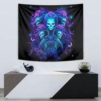 Rose Skull Tapestry Four Out Of The Five Voices In My Head Think You An Idiot - Wonder Print Shop
