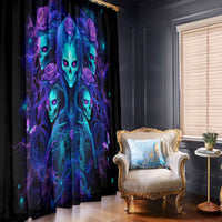 Rose Skull Window Curtain Four Out Of The Five Voices In My Head Think You An Idiot - Wonder Print Shop