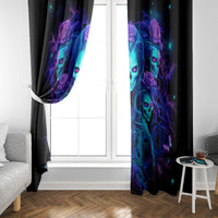 Rose Skull Window Curtain Four Out Of The Five Voices In My Head Think You An Idiot - Wonder Print Shop