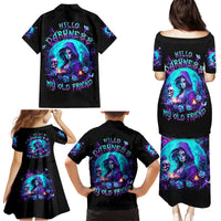 Witch Skull Family Matching Puletasi and Hawaiian Shirt Hello Darkness My Old Friend - Wonder Print Shop