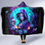 Witch Skull Hooded Blanket Hello Darkness My Old Friend