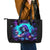 Witch Skull Leather Tote Bag Hello Darkness My Old Friend - Wonder Print Shop