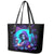 Witch Skull Leather Tote Bag Hello Darkness My Old Friend - Wonder Print Shop