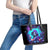 Witch Skull Leather Tote Bag Hello Darkness My Old Friend - Wonder Print Shop