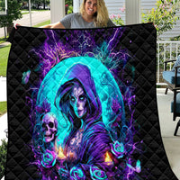Witch Skull Quilt Hello Darkness My Old Friend - Wonder Print Shop
