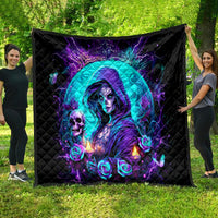 Witch Skull Quilt Hello Darkness My Old Friend - Wonder Print Shop