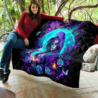 Witch Skull Quilt Hello Darkness My Old Friend - Wonder Print Shop