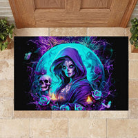 Witch Skull Rubber Doormat Hello Darkness My Old Friend - Wonder Print Shop