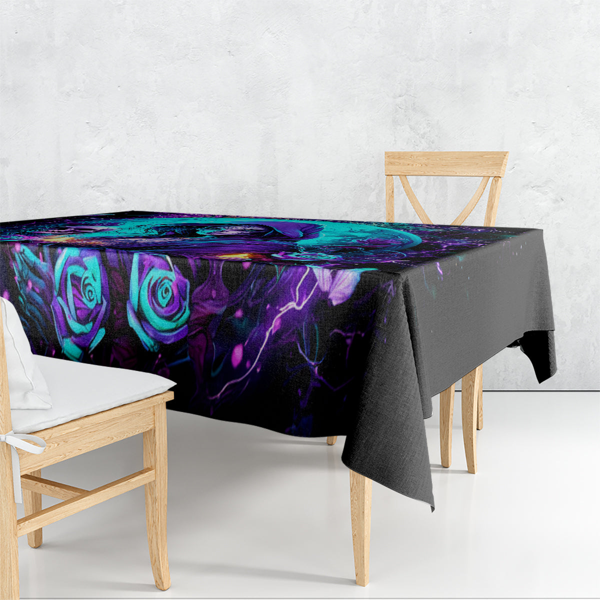 Witch Skull Tablecloth Hello Darkness My Old Friend - Wonder Print Shop
