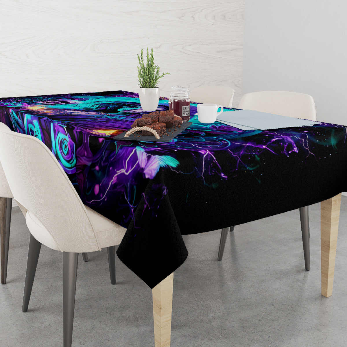 Witch Skull Tablecloth Hello Darkness My Old Friend - Wonder Print Shop