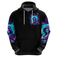 Witch Skull Zip Hoodie Hello Darkness My Old Friend - Wonder Print Shop