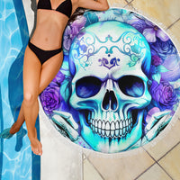 Rose SKull Beach Blanket My Give A Fuck Is Broken But My Go Fuck Yourself Is Fully Functional - Wonder Print Shop
