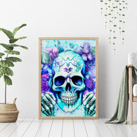Rose SKull Canvas Wall Art My Give A Fuck Is Broken But My Go Fuck Yourself Is Fully Functional - Wonder Print Shop