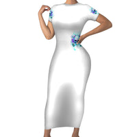 Rose SKull Family Matching Short Sleeve Bodycon Dress and Hawaiian Shirt My Give A Fuck Is Broken But My Go Fuck Yourself Is Fully Functional - Wonder Print Shop