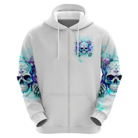 Rose SKull Hoodie My Give A Fuck Is Broken But My Go Fuck Yourself Is Fully Functional - Wonder Print Shop