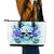 Rose SKull Leather Tote Bag My Give A Fuck Is Broken But My Go Fuck Yourself Is Fully Functional - Wonder Print Shop