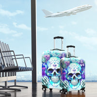 Rose SKull Luggage Cover My Give A Fuck Is Broken But My Go Fuck Yourself Is Fully Functional - Wonder Print Shop