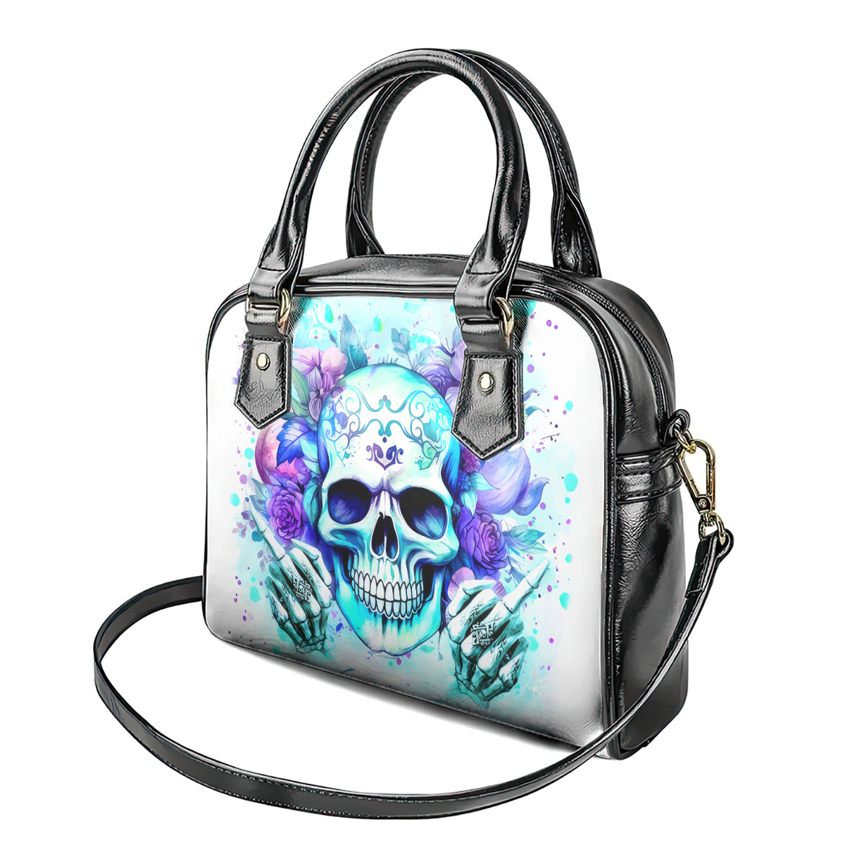 Rose SKull Shoulder Handbag My Give A Fuck Is Broken But My Go Fuck Yourself Is Fully Functional