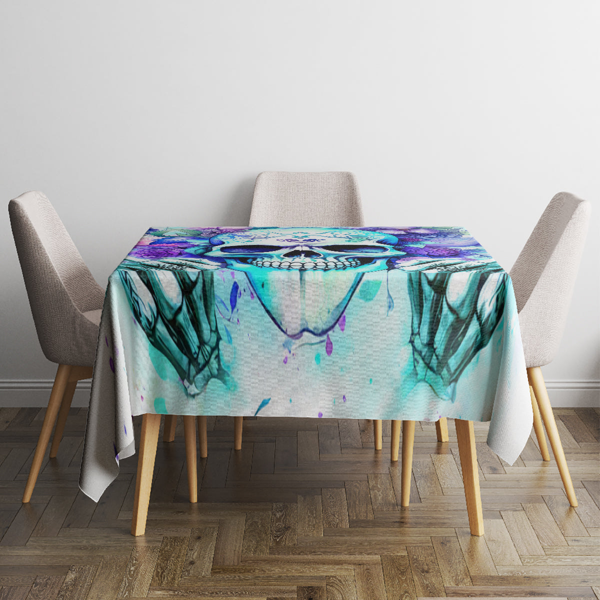 Rose SKull Tablecloth My Give A Fuck Is Broken But My Go Fuck Yourself Is Fully Functional - Wonder Print Shop