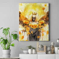 Flower Skull Angel Canvas Wall Art Bitch I'm The Fucking Queen - Wonder Print Shop