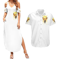 Flower Skull Angel Couples Matching Summer Maxi Dress and Hawaiian Shirt Bitch I'm The Fucking Queen - Wonder Print Shop