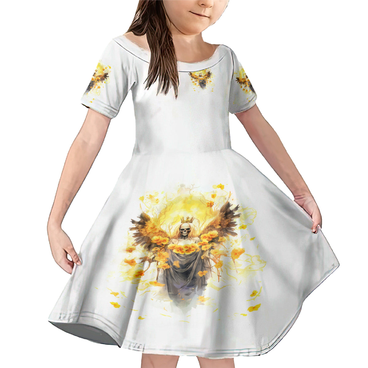 Flower Skull Angel Family Matching Mermaid Dress and Hawaiian Shirt Bitch I'm The Fucking Queen - Wonder Print Shop