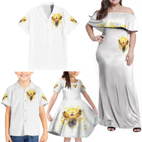 Flower Skull Angel Family Matching Off Shoulder Maxi Dress and Hawaiian Shirt Bitch I'm The Fucking Queen - Wonder Print Shop