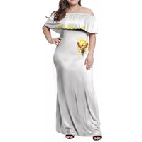 Flower Skull Angel Family Matching Off Shoulder Maxi Dress and Hawaiian Shirt Bitch I'm The Fucking Queen - Wonder Print Shop