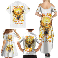 Flower Skull Angel Family Matching Summer Maxi Dress and Hawaiian Shirt Bitch I'm The Fucking Queen - Wonder Print Shop
