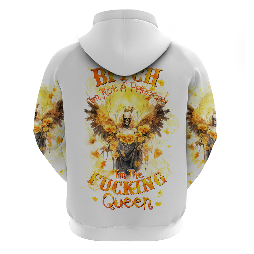 Flower Skull Angel Hoodie Bitch I'm The Fucking Queen - Wonder Print Shop