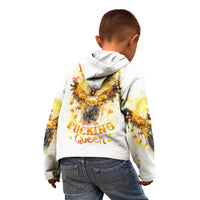 Flower Skull Angel Kid Hoodie Bitch I'm The Fucking Queen - Wonder Print Shop