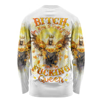 Flower Skull Angel Long Sleeve Shirt Bitch I'm The Fucking Queen - Wonder Print Shop