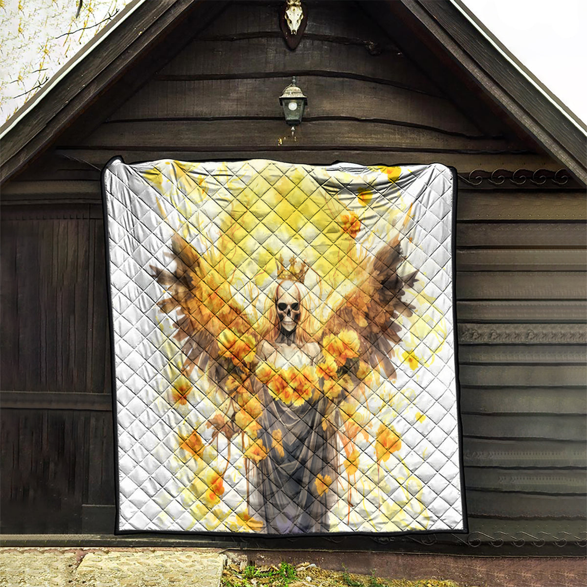 Flower Skull Angel Quilt Bitch I'm The Fucking Queen - Wonder Print Shop