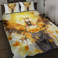 Flower Skull Angel Quilt Bed Set Bitch I'm The Fucking Queen - Wonder Print Shop