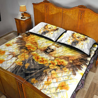 Flower Skull Angel Quilt Bed Set Bitch I'm The Fucking Queen - Wonder Print Shop