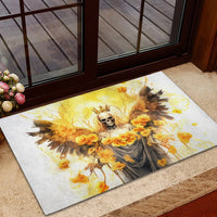 Flower Skull Angel Rubber Doormat Bitch I'm The Fucking Queen - Wonder Print Shop