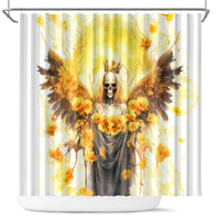 Flower Skull Angel Shower Curtain Bitch I'm The Fucking Queen