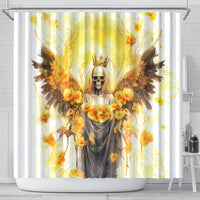 Flower Skull Angel Shower Curtain Bitch I'm The Fucking Queen